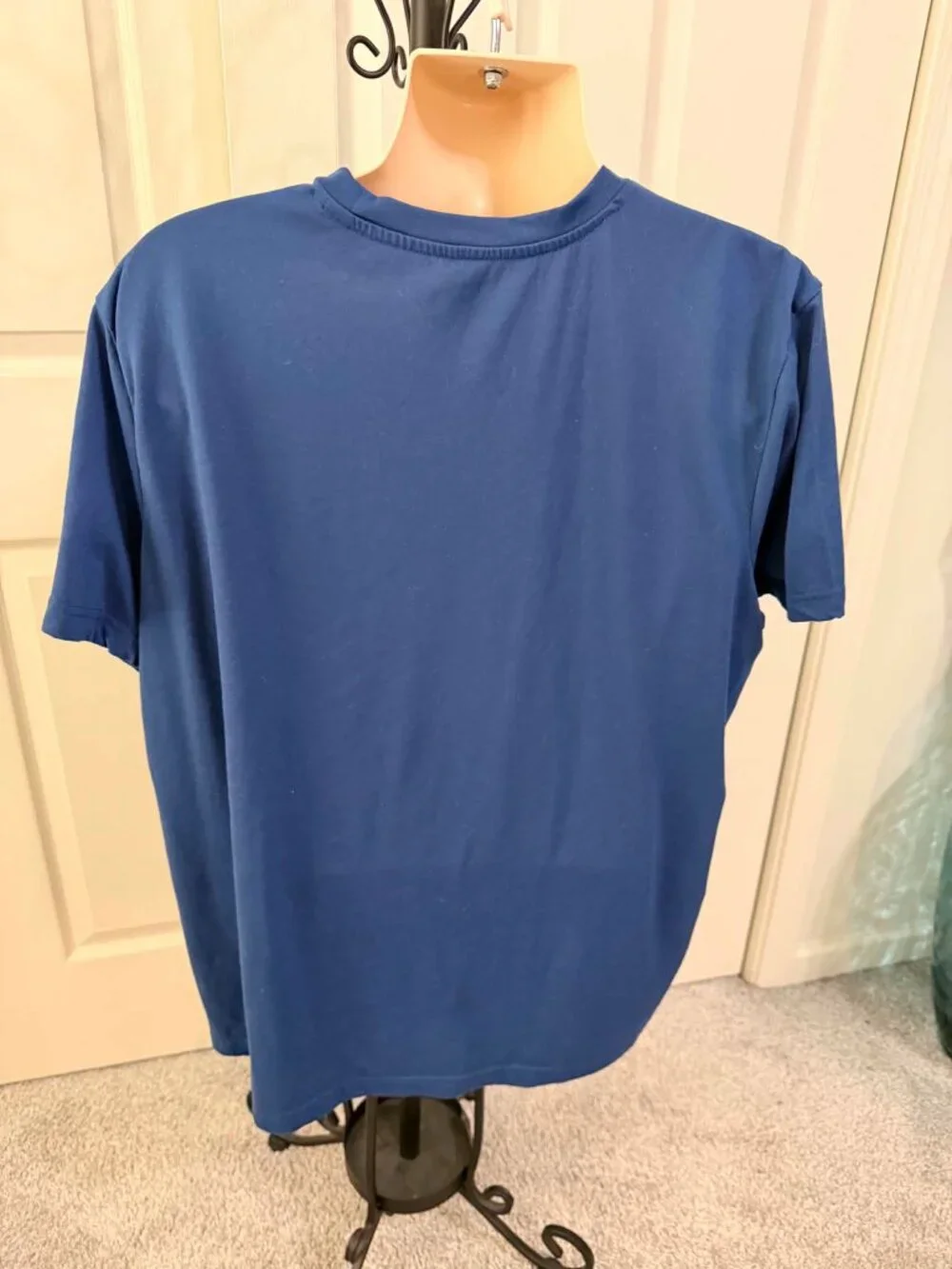 Men's Like New Navy Blue Adidas Climalite Short-Sleeved T-Shirt Size XXL